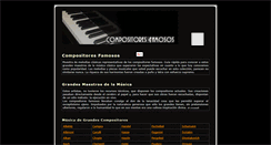 Desktop Screenshot of compositoresfamosos.juegofanatico.cl